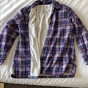 LL Bean | Fleece Lined Plaid Shirt/Jacket